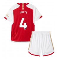 Dětský fotbalový dres Arsenal Ben White #4 2023-24 Domácí Krátký Rukáv (+ trenýrky)